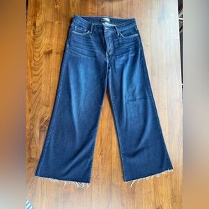 Kut from the Kloth Meg High Rise Fab AB Wide Leg Raw Hem Indigo - Size 6